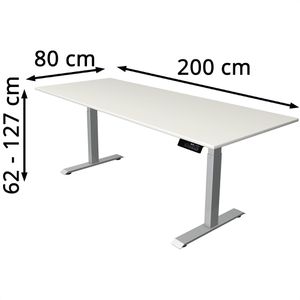 Produktbild für Schreibtisch Kerkmann Move 1 stable, weiß / silber