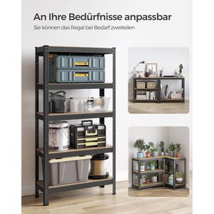 Produktbild für Schwerlastregal Songmics 5 Holzböden