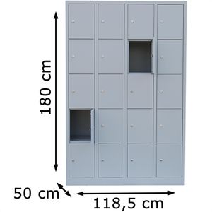 Produktbild für Schließfachschrank ClassiX X-520540, lichtgrau