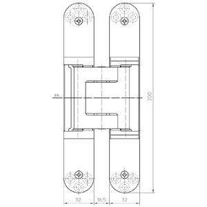 Produktbild für Türband Simonswerk Tectus TE 540 3D Edelstahl-Look
