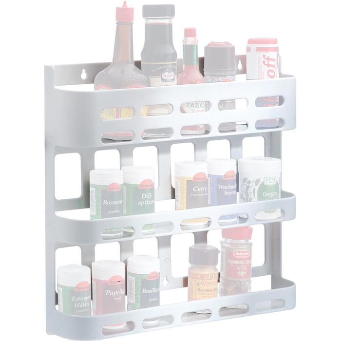 Westmark Gewürzregal Parato 52202260, weiß, mit 3 Etagen, hängend, aus Kunststoff, 37,9 x 34,9 x 6,9cm – Böttcher AG
