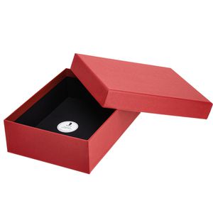 Produktbild für Geschenkbox Rössler-Papier Boxline Metallic Granat, rot