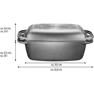 Produktbild für Bräter STONELINE XXL 10560 grau, aus Aluguss