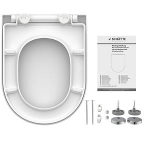 Produktbild für WC-Sitz Schütte White 82910, D-Form, aus Duroplast