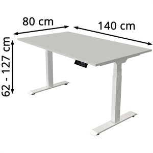 Produktbild für Schreibtisch Kerkmann Move 1 stable, lichtgrau / weiß