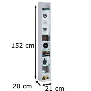 Produktbild für CD-Regal VCM Rasato XL, 914436, weiß