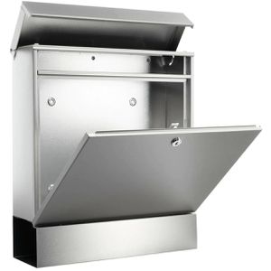Produktbild für Briefkasten Burg-Wächter Seattle 3848 Ni, silber aus Edelstahl