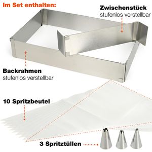 Produktbild für Backrahmen Moritz&amp;Moritz mit Klemmung, aus Edelstahl