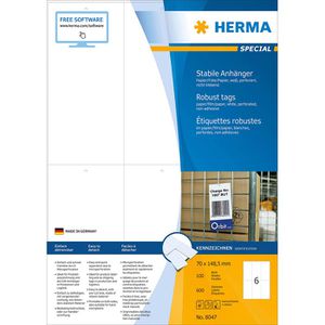 Produktbild für Hängeetiketten Herma 8047, 70 x 148,5 mm