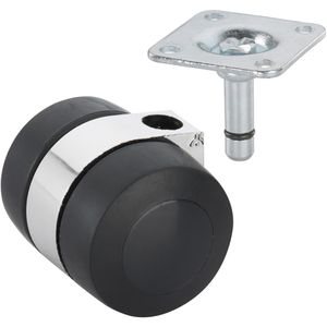 Produktbild für Möbelrolle Dörner+Helmer 761880, mit Anschraubplatte