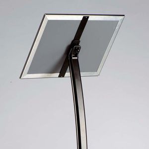 Produktbild für Infoständer Update-Displays Curved aus Aluminium, schwarz, A3