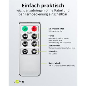 Produktbild für Christbaumkerzen Goobay 77754