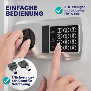 Produktbild für Tresor Deuba 100858, hellgrau