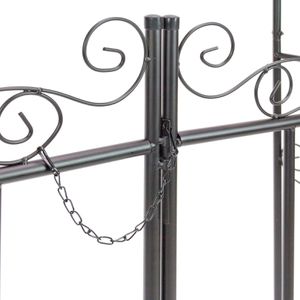 Produktbild für Rosenbogen DEMA Pergola, schwarz, mit Tür