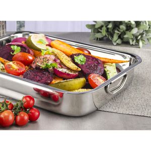 Produktbild für Auflaufform Böttcher-AG silber, aus Edelstahl