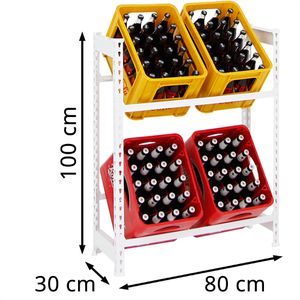 Produktbild für Getränkekistenregal PROREGAL Camel, für 4 Kisten