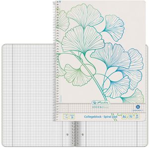 Collegeblock Herlitz GREENline Ginkgo, 300006029, A4