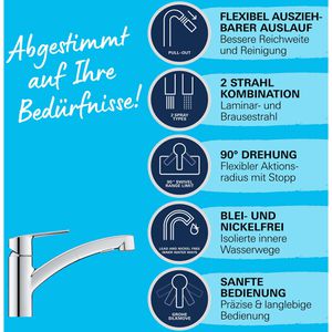 Produktbild für Küchenarmatur GROHE Start 30531001, chrom