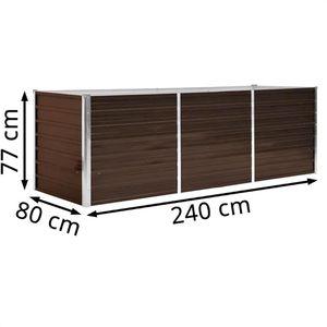 Produktbild für Hochbeet vidaXL 45713, aus verzinktem Stahl