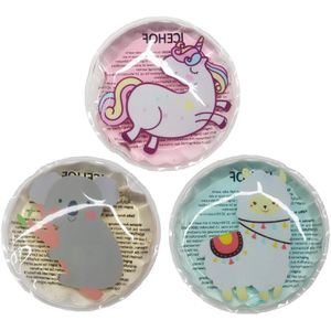 Kühlkompresse ICEHOF Kühlpads Kinder Set Mädchen, 3 Stück