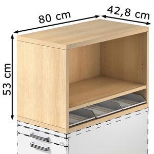 Produktbild für Aufsatzschrank Hammerbacher SCA1, eiche