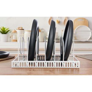 Produktbild für Topfdeckelhalter Gräwe 548.A.C0 weiß, aus Edelstahl