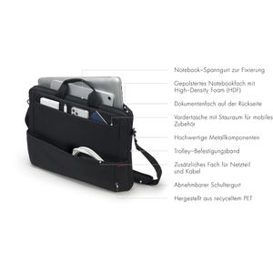 Produktbild für Laptoptasche Dicota Slim Plus Eco Base, schwarz