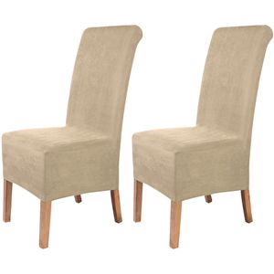 Produktbild für Stuhlhusse Scheffler-Home Leon 223858, elastisch, beige-stein