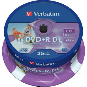 DVD-Rohlinge Verbatim 43667, bedruckbar, DVD+R