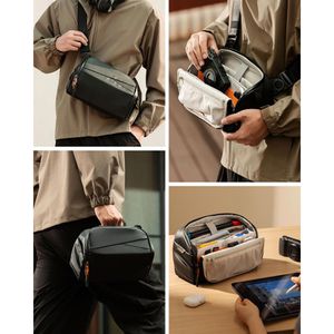 Produktbild für Bauchtasche Inateck Sling Bag X-Modo, aus Polyester, schwarz