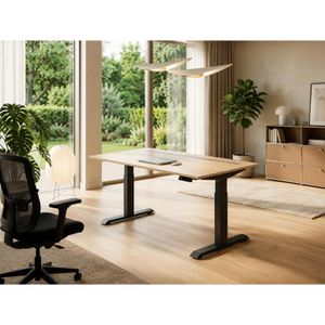 Produktbild für Schreibtisch Kerkmann Move boost 4, ahorn / anthrazit