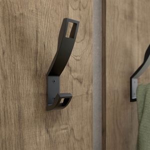 Produktbild für Garderobenhaken SO-TECH Peti, 109017, schwarz matt