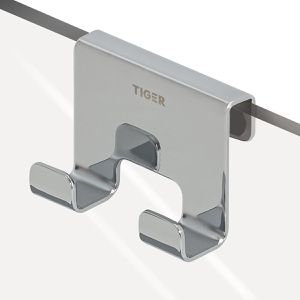 Produktbild für Duschhaken Tiger Caddy Doppelhaken, verchromt