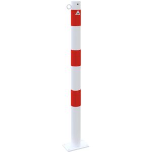 Produktbild für Absperrpfosten Schake 460PB/1, 1 Öse, rot/weiß, aus Metall