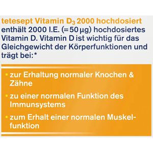 Produktbild für Vitamin-D tetesept 50 Tabletten
