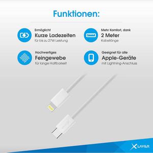 Produktbild für Ladekabel XLayer 220309, weiß, 2m