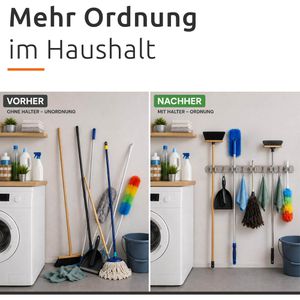 Produktbild für Gerätehalter ECENCE Gerätehalterleiste mit Haken zum kleben