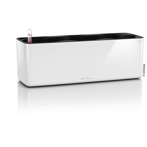 Übertopf Lechuza CUBE Glossy Triple, weiß hochglanz,40x14x14cm