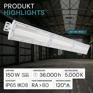 Produktbild für LED-Hallenstrahler Luxula LX500127, 18.000 Lumen