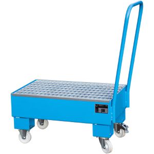 Auffangwanne BAUER AW 60-1 SR, blau, aus Stahl