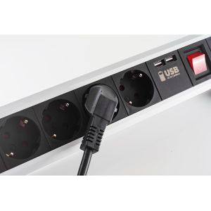 Produktbild für Tischsteckdose S-Conn 60317, mit 1,5 m Schuko Kabel
