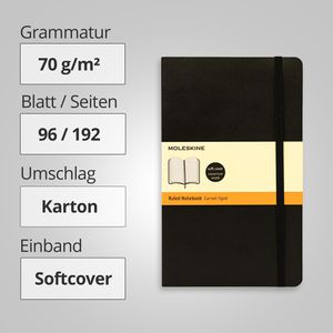 Produktbild für Notizbuch Moleskine Classic Collection Large, Karton Softcover