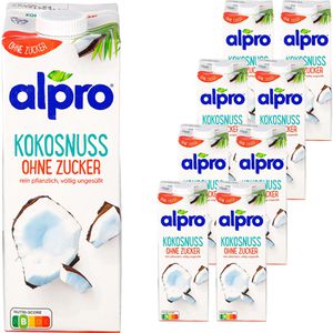 alpro Kokosdrink ohne Zucker, je 1 Liter, 8 Stück