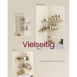 Produktbild für Wandregal Vasagle LLS831B01, weiß / eiche
