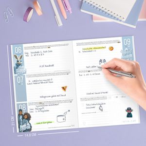 Produktbild für Schülerkalender Häfft Planer Dark Bloom, Schuljahr 2025/2026