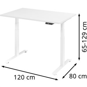 Produktbild für Schreibtisch Böttcher-AG Base Lite, weiß / weiß