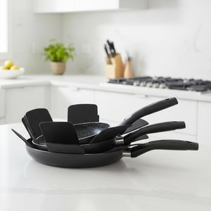 Produktbild für Pfannenschoner STONELINE 22309, schwarz, aus Vlies