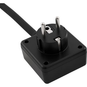 Produktbild für Steckdosenlampe McShine Halo, schwarz, fest verbaute LED