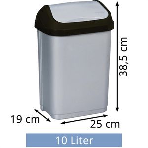 Produktbild für Mülleimer Keeeper Swantje, silber