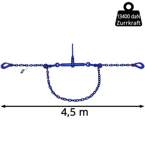 Produktbild für Zurrkette SAS 1430136, mit Gabelkopfhaken &amp; Ratschspanner